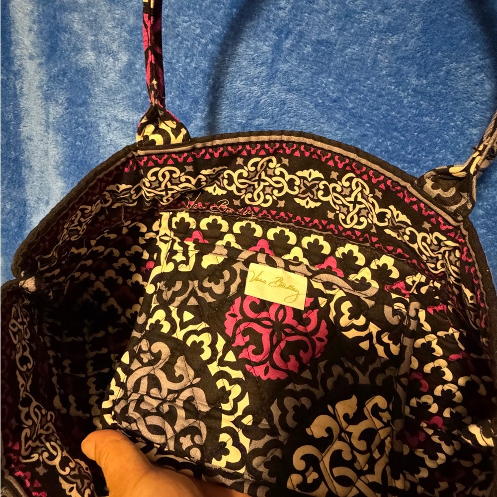 Vera Bradley Black and Pink Floral Tote